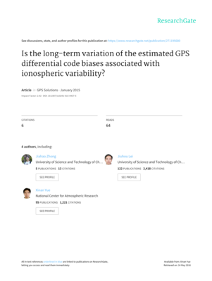 Is Long-Term Variation in GPS Differential Code Biases Caused by Ionospheric Changes? A Review of Foreign Literature